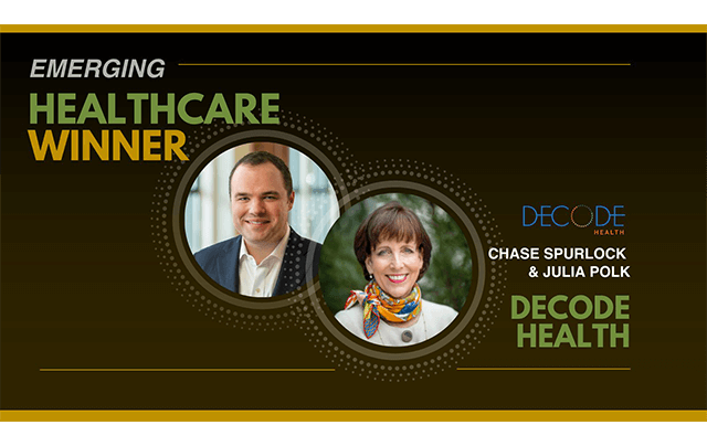 Emerging Healthcare Winner - Decode Health - Chase Spurlock and Julia Polk