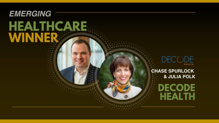 Emerging Healthcare Winner - Decode Health - Chase Spurlock and Julia Polk