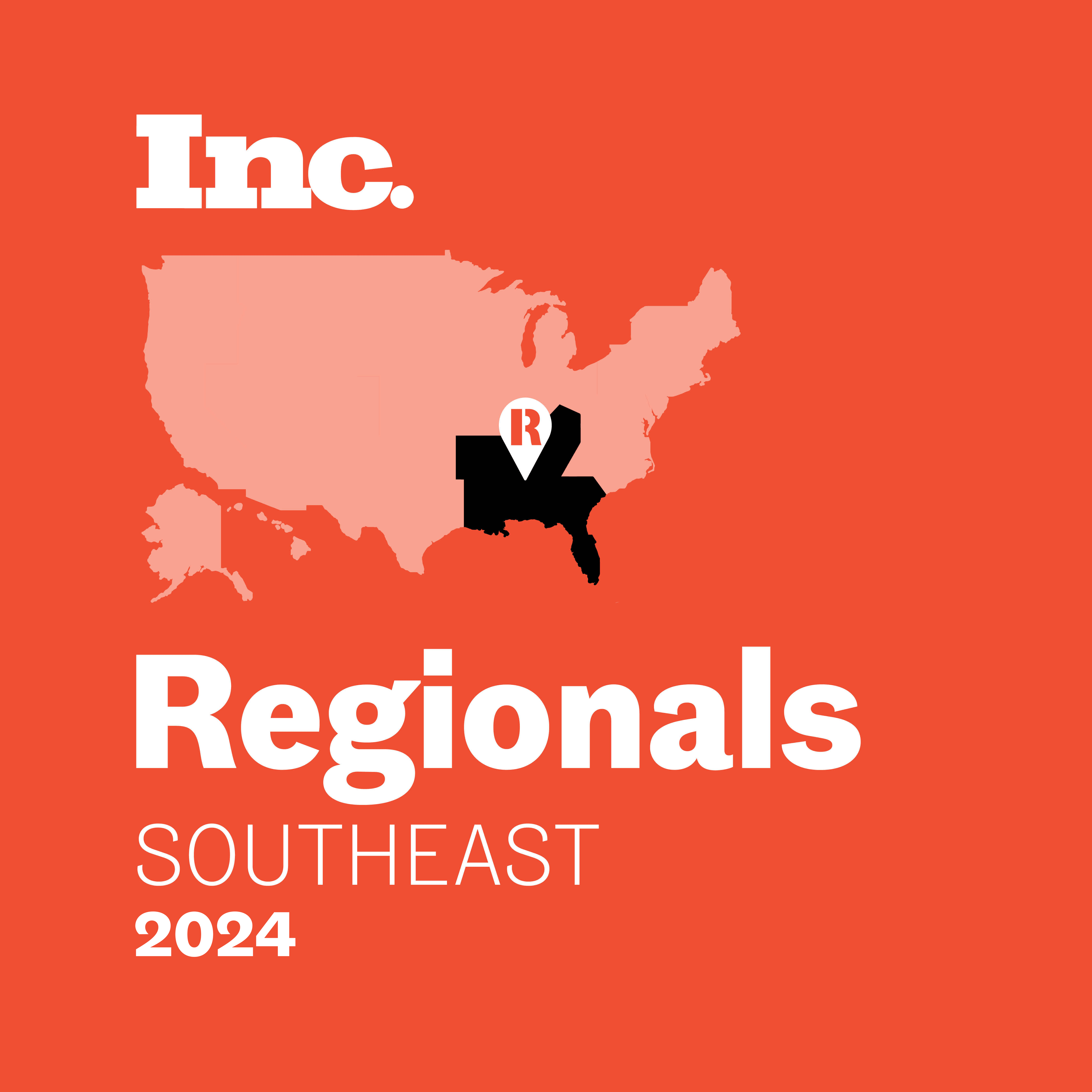 2024 INC Regionals Mapped Region Southeast